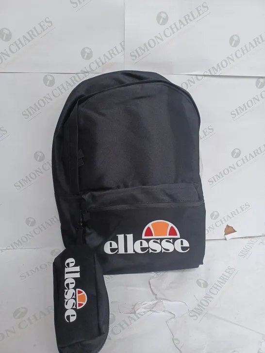 ELLESSE ROLBY BACKPACK IN BLACK & AND PENCIL CASE