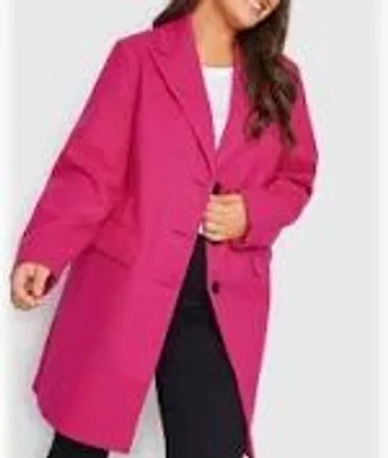 DANNII MINOUGE SINGLE BREAST PINK COAT SIZE 18