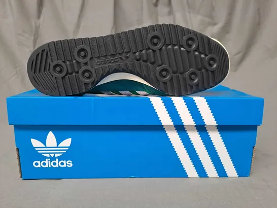 BOXED PAIR OF ADIDAS SL 72 OG SHOES IN GREEN/WHITE UK SIZE 6.5