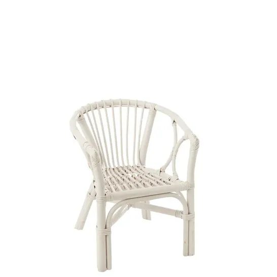 BOXED MARTHE SLAT BACK ARMCHAIR - WHITE (1 BOX)