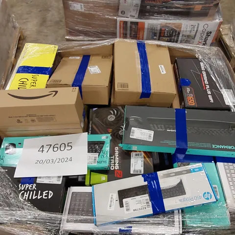 PALLET OF APPROXIMATELY 123 ASSORTED UNPROCESSED RAW RETURN TECH AND ELECTRICAL PRODUCTS TO INCLUDE;