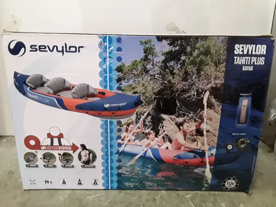 BOXED SEVYLOR TAHITI PLUS 3 PERSON INFLATABLE KAYAK 