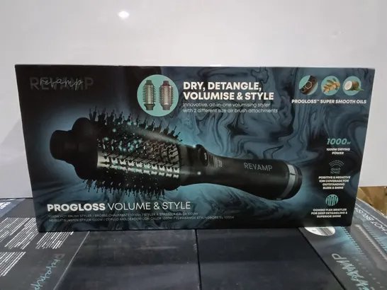 BOXED REVAMP PROGLOSS VOLUME & STYLER 1000W HOT BRUSH STYLER