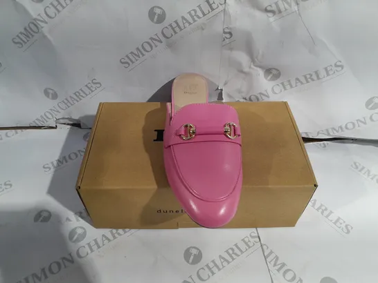 BOXED DUNE LONDON PINK LEATHER SLIM SOLE BACKLESS SHOES SIZE 6