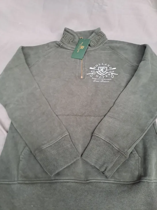 HOLLAND COOPER CREST ZIP HENLEY SIZE S