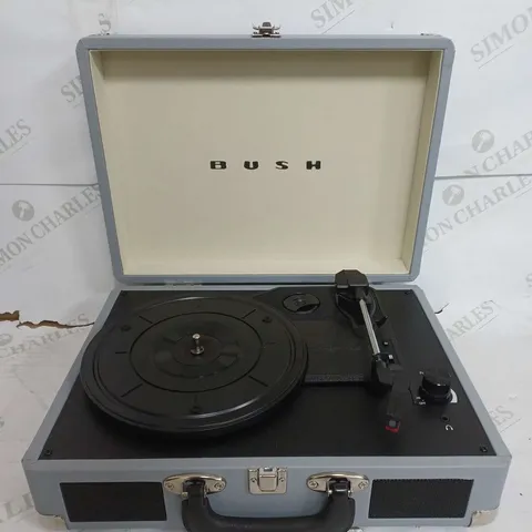 BUSH LIGHT GREY PORTABLE TURNTABLE KTS-601