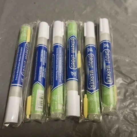 LOT OF 6 WATER BASED GROUT MARKERS