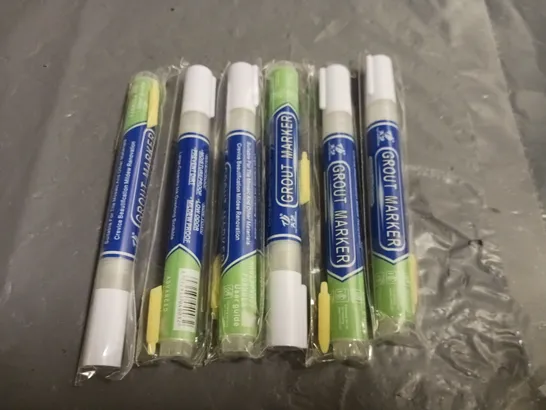 LOT OF 6 WATER BASED GROUT MARKERS