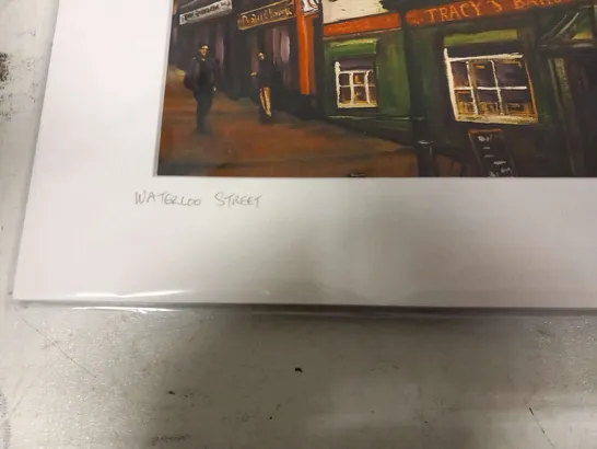 TWO SIGNED AND MOUNTED PAUL CAVANAGH PRINTS TO INCLUDE; WATERLOO STREET AND PEACE BRIDGE III