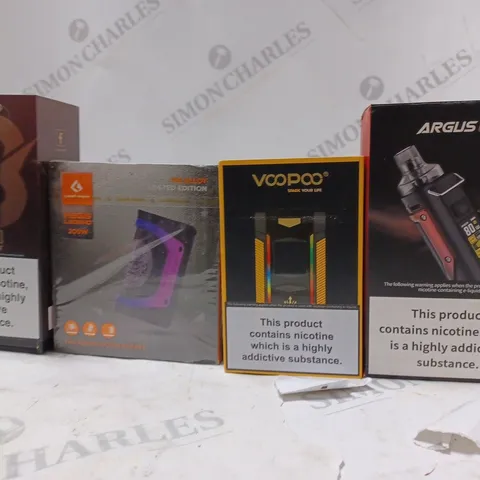APPROXIMATELY 20 BOXED E-CIGARETTES TO INCLUDE VOOPOO DRAG 3  , GEEK VAPE MG ALLOY , ARGUS PRO  , ETC 