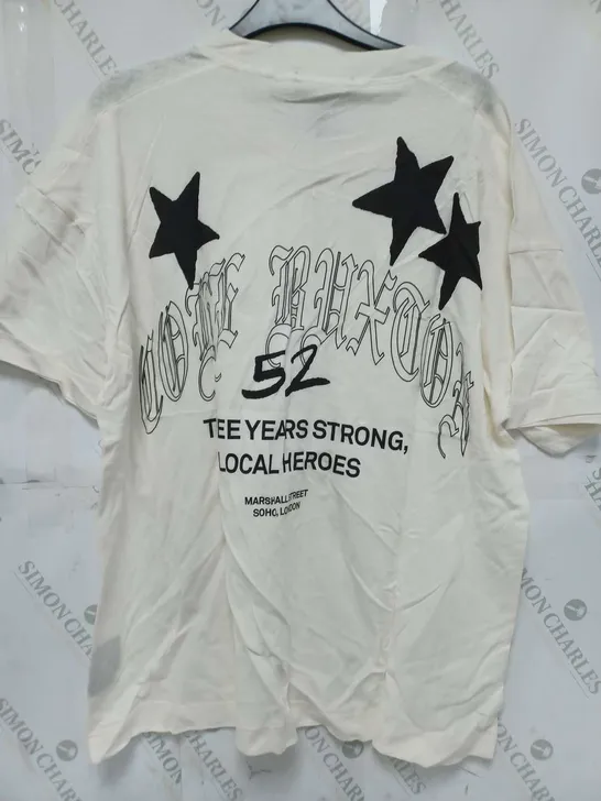 COLE BUXTON ANNIVERSARY T-SHIRT IN VINTAGE WHITE - MEDIUM