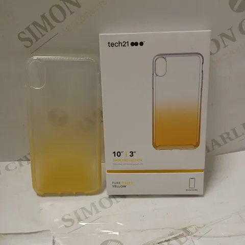 APPROXIMATELY 10 TECH21 PURE OMBRE YELLOW IPHONE XS MAX PROTECTIVE PHONE CASES  