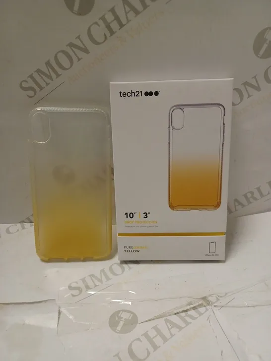 APPROXIMATELY 10 TECH21 PURE OMBRE YELLOW IPHONE XS MAX PROTECTIVE PHONE CASES  