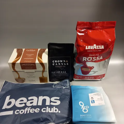 7 X ASSORTED COFFEE PRODUCTS TO INCLUDE LAVAZZA, NINETYSIX, BEANS COFFEE CLUB ETC 