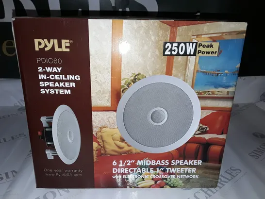 BOXED PYLE PDIC60 2-WAY IN CEILING SPEAKER SYSTEM