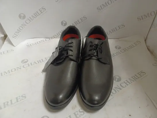 M&S AIRFLEX BLACK LEATHER SHOES- UK 9.5