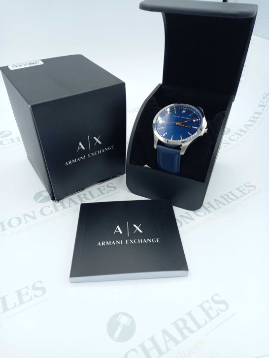 BRAND NEW BOXED ARMANI WATCH BLUE DIAL LEATHER STRAP RRP £268.5