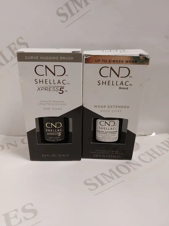 CND SHELLAC WEAR EXTENDER BASE COAT AND CND SHELLAC XPRESS 5 TOP COAT