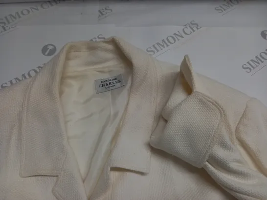 CAROLINE CHARLES CREAM JACKET - UK 16