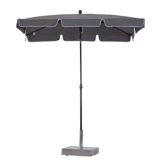 BOXED OLEY 125CM X 200CM RECTANGULAR TRADITIONAL PARASOL - GREY (1 BOX)