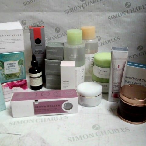 LOT OF APPROXIMATELY 20 SKINCARE ITEMS, TO INCLUDE AESOP, CHANTECAILLE, ELIZABETH ARDEN, ETC