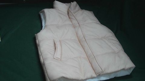 I SAW IT FIRST FUNNEL NECK PADDED GILET BLUSH PINK 