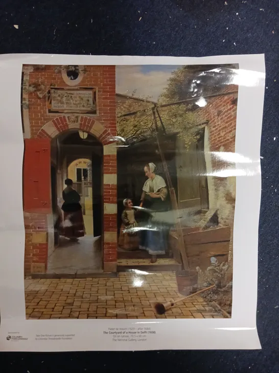 SET OF APPROXIMATELY 10 PIETER DE HOOCH THE COURTYARD OF A HOUSE IN DELFT OIL ON CANVAS ART PRINTS