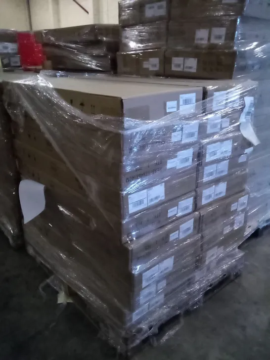 PALLET OF APPROXIMATELY 18 BOXED L-SHAPED COMPUTER DESKS