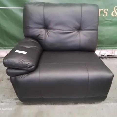 DESIGNER MILAN LHF END POWER RECLINING UNIT BLACK LEATHER 