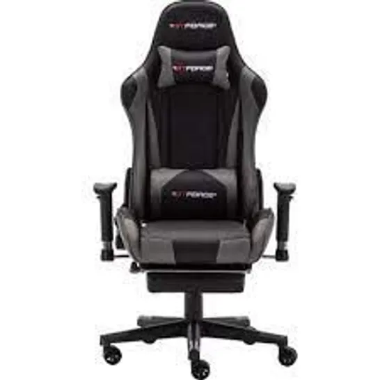 BOXED GT FORCE PRO V8 RACING SPORTS OFFICE CHAIR BLACK/WHITE (1 BOX)