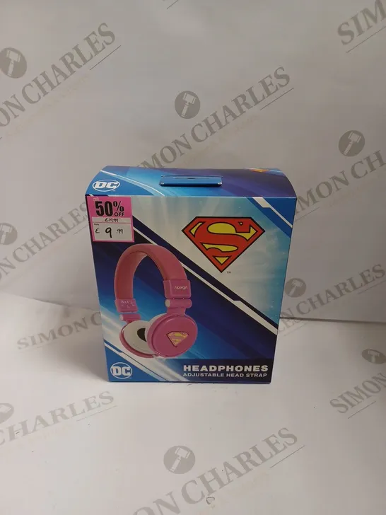 APPROXIMATELY 4 ASSORTED PAIRS OF HEADPHONES TO INCLUDE; SUPERMAN HEADPHONES ADJUSTABLE HEAD STRAP 