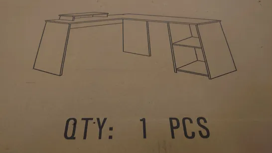 PALLET CONTAINING 18 BOXED L- SHAPED DESKS