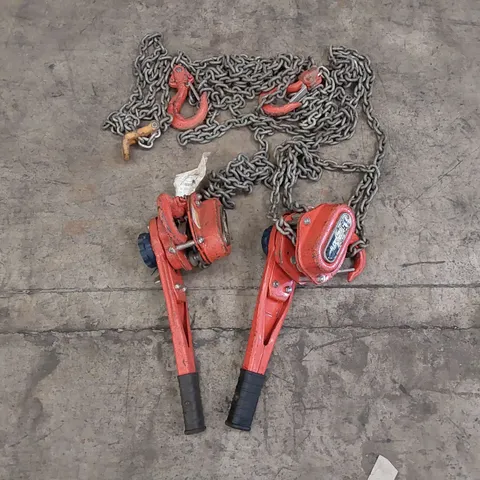 LOT OF 2x TIGER 1.5T LEVER HOISTS