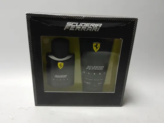 4 BOXED SCUDERIA FERRARI BLACK BOXSETS