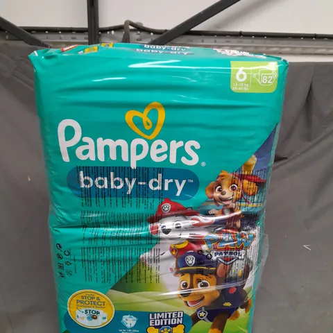 PAMPERS BABY DRY NAPPIES - SIZE 6 - 13-18KG - LIMITED EDITION