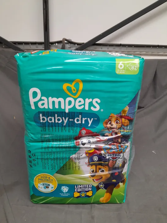 PAMPERS BABY DRY NAPPIES - SIZE 6 - 13-18KG - LIMITED EDITION