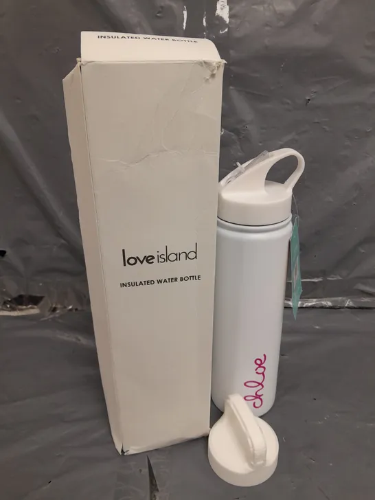 BOXED LOVE ISLAND INSULATED WATER BOTTLE 