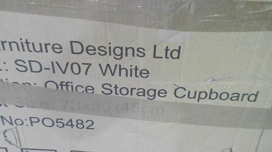 WHITE OFFICE STORAGE CUPBOARD DESK HEIGHT 2 DOOR BOOKCASE WITH LOCK 73CM TALL DESKTOP EXTENSION HEIGHT- collection only