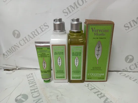 L'OCCITANE 4 PIECE VERVEINE MENTHE VERBENA SET