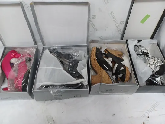 LARGE BOX OF APPROXIMATELY 10 ASSORTED BOXED SHOES TO INCLUDE BOOTS AND HEELS ETC.