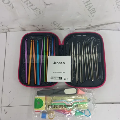 ANPRO CROCHET HOOK SET AND KNITTING ACCESSORIES  