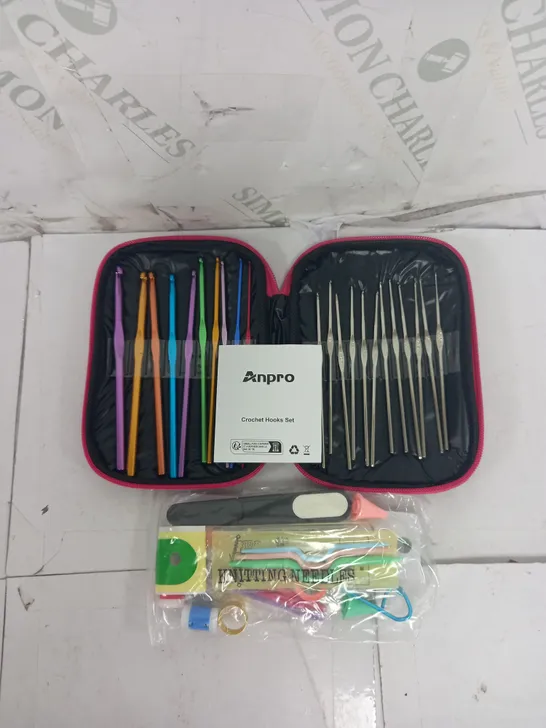 ANPRO CROCHET HOOK SET AND KNITTING ACCESSORIES  