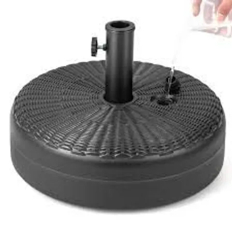 BOXED COSTWAY 18'' PATIO FILLABLE ROUND UMBRELLA BASE STAND HOLDER FIT POLE 1.5''/1.9'' WEIGHTED