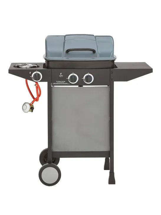 2 GAS BURNING BBQ WITH SIDE BURNER