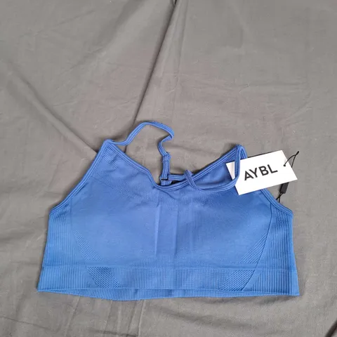 AYBL BALANCE V3 SEAMLESS STRAPPY SPORTS BRA IN BRIGHT COBALT SIZE M