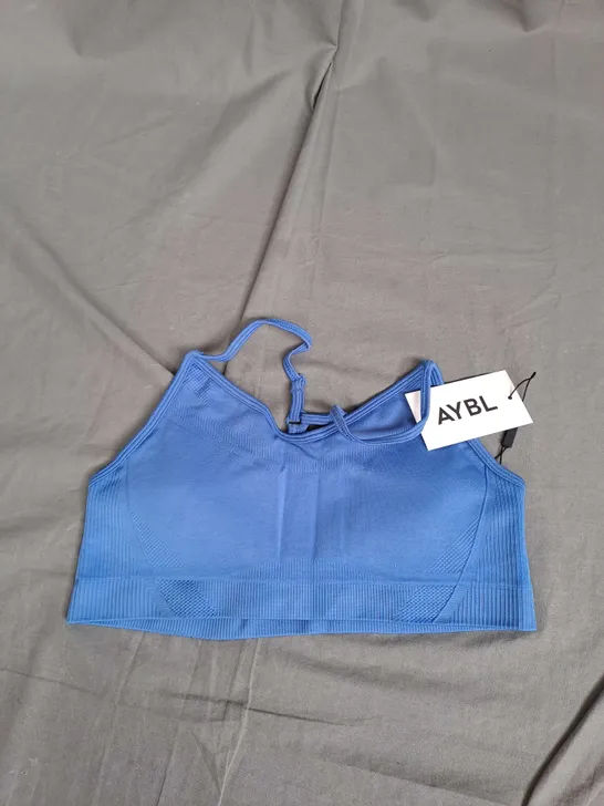 AYBL BALANCE V3 SEAMLESS STRAPPY SPORTS BRA IN BRIGHT COBALT SIZE M