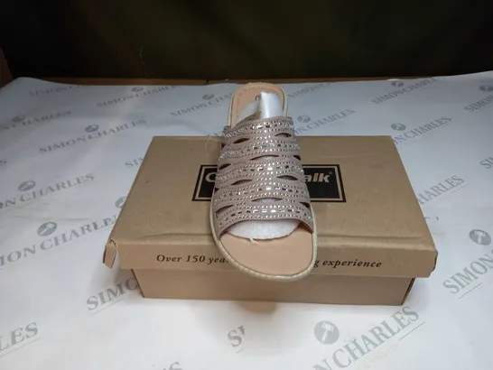 BOXED CUSHION WALK DIAMANTE MULE SIZE 7