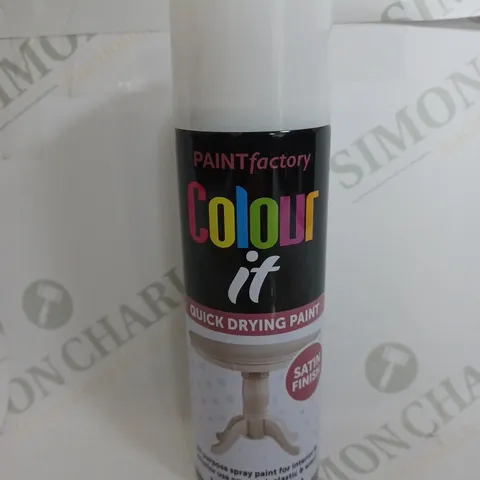 BOX OF 24 PAINT FACTORY COLOUR IT QUICK DRYING PAINT IN WHITE SATIN 