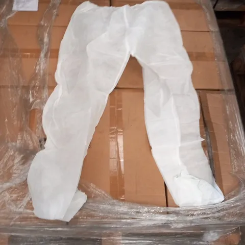 PALLET OF APPROXIMATELY 350 SUPER TOUCH WHITE N/W/ TROUSERS