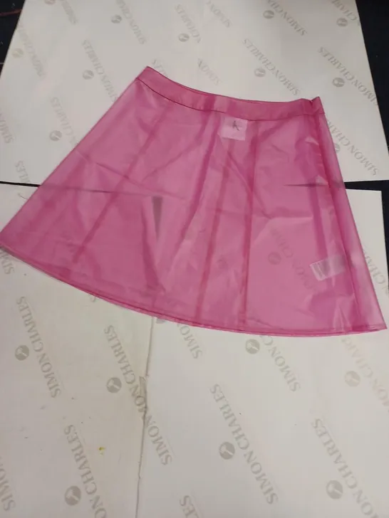 CALVIN KLEIN THIS IS LOVE HALF ZIP PINK SKIRT - LARGE